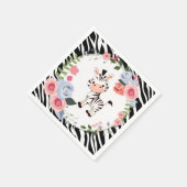 Cute Zebra Animal Print Baby shower Servet (Hoek)