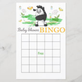 Cute zebra baby shower bingo (Voorkant)