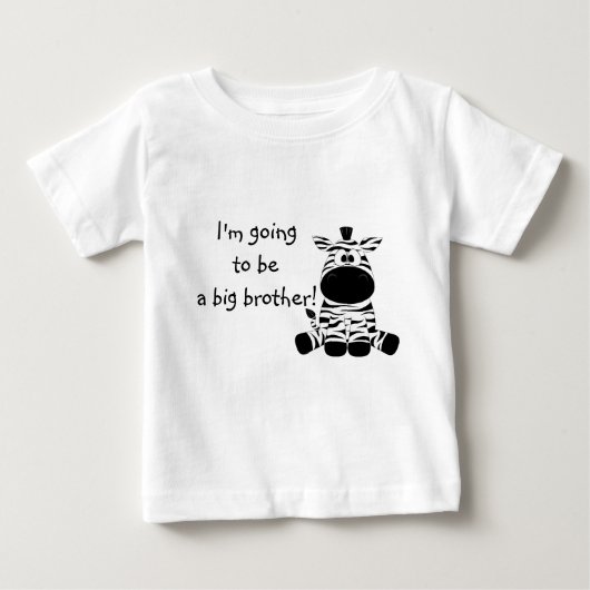 Cute Zebra Big Brother T Shirt (Voorkant)