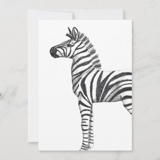 Cute Zebra Boy's Third Birthday Party Invitation Kaart (Achterkant)