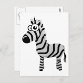 Cute zebra briefkaart (Voorkant / Achterkant)