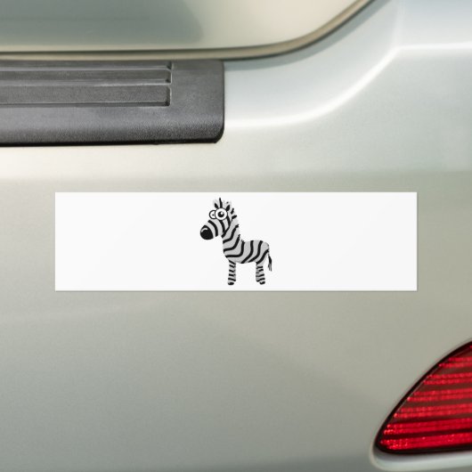Cute zebra bumpersticker (Op auto)