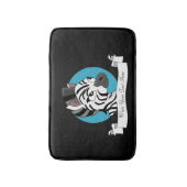 Cute zebra cartoon badmat (Voorkant Verticaal)