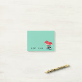 Cute Zebra die onder een paraplu ligt Post-it® Notes (Op bureau)