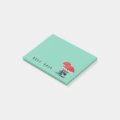 Cute Zebra die onder een paraplu ligt Post-it® Notes (Schuin)