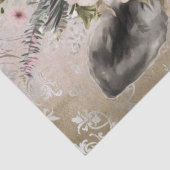 Cute Zebra Floral Waterverf Tissuepapier (Detail)