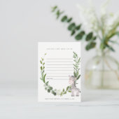 Cute Zebra Foliage Advice for Mum Baby shower Informatiekaartje (Staand voorkant)
