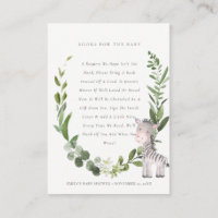 Cute Zebra Foliage Books for Baby shower