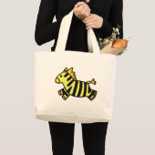 Cute Zebra Grote Tote Bag (Voorkant (product))