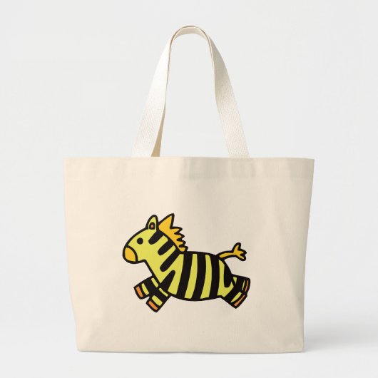 Cute Zebra Grote Tote Bag (Voorkant)