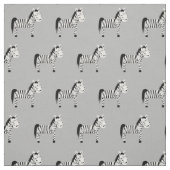 Cute Zebra Kind Baby Nursery Grey Stof (Swatch)