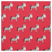 Cute Zebra Kind Baby Nursery Red Stof (Swatch)