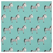 Cute Zebra Kind Baby Nursery Teal Stof (Swatch)