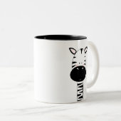Cute Zebra mok Black and White Animal Modern (Voorkant rechts)