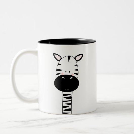Cute Zebra mok Black and White Animal Modern (Links)