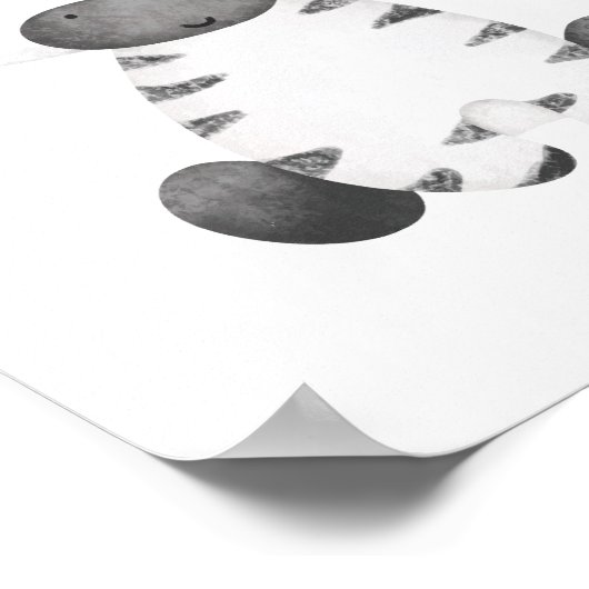 Cute Zebra Nursery Poster Kinder Room Decor (Hoek)