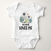 Cute zebra-ontwerp met Mijn Meme Houdt Van Mij Romper (Voorkant)