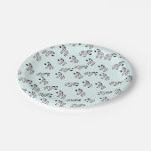 Cute Zebra Paper Borden Papieren Bordje (Gekanteld)