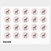 Cute Zebra Party Bedankt Ronde Sticker (Vel)