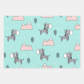 Cute Zebra Pattern Inpakpapier Vel (Voorkant)