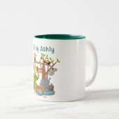 Cute Zebra Personalized kids name Coffee Mug Tweekleurige Koffiemok (Voorkant rechts)
