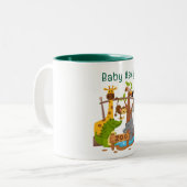 Cute Zebra Personalized kids name Coffee Mug Tweekleurige Koffiemok (Voorkant links)