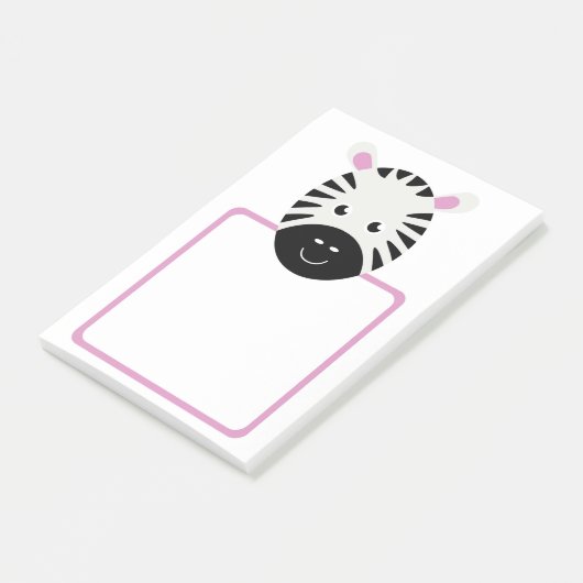 Cute Zebra Post-it® Notes (Schuin)