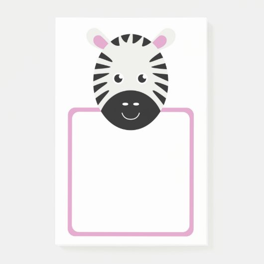 Cute Zebra Post-it® Notes (Voorkant)