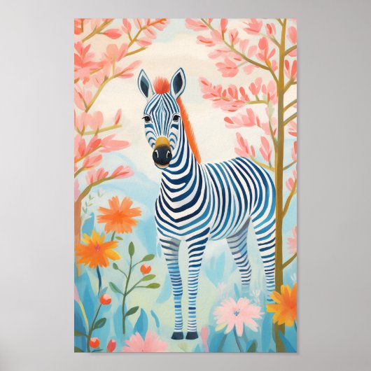 Cute Zebra Poster (Voorkant)