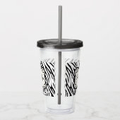 Cute Zebra Print Acryl Drinkbeker (Rechts)