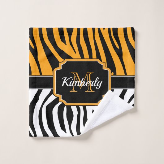 Cute Zebra Print Bad Handdoek (Wasdoekje)
