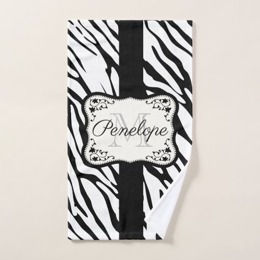 Cute Zebra Print Bad Handdoek (Handdoek)