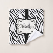 Cute Zebra Print Bad Handdoek (Wasdoekje)