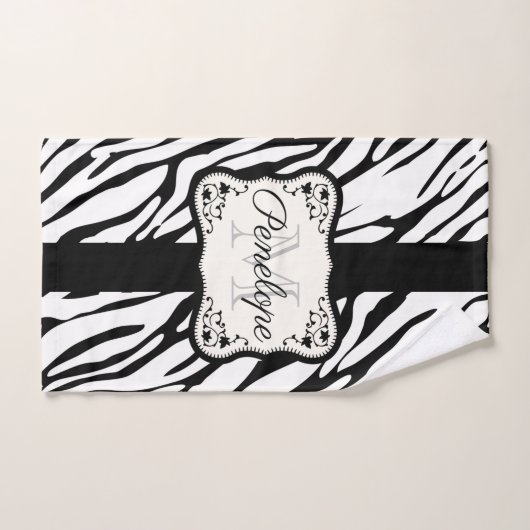 Cute Zebra Print Bad Handdoek (Handdoek)