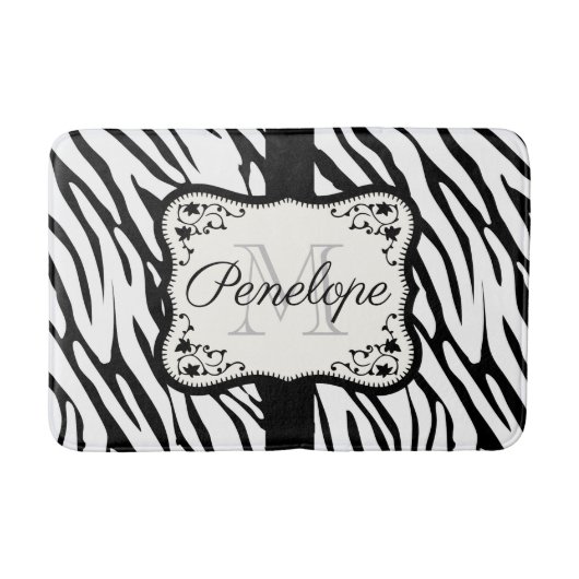 Cute Zebra Print Badmat (Voorkant)