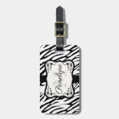 Cute Zebra Print Bagagelabel (Voorkant verticaal)