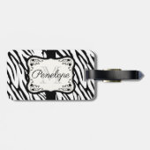 Cute Zebra Print Bagagelabel (Achterkant horizontaal)