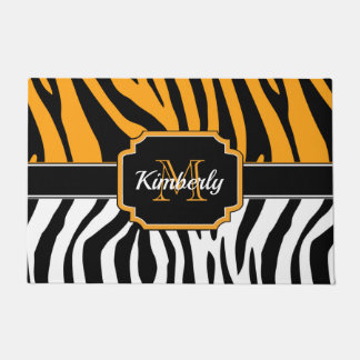 Cute Zebra Print Deurmat