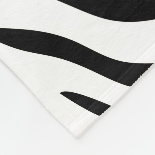 Cute Zebra Print Fleece Deken (Hoek)