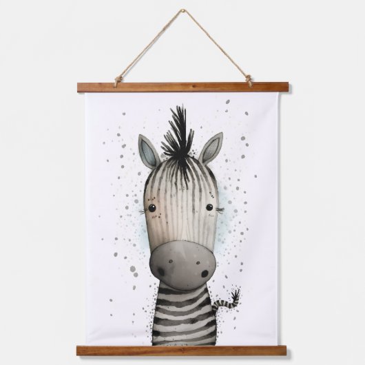 Cute Zebra print Hangend Wandkleed (Voorkant)