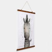 Cute Zebra print Hangend Wandkleed (Gebogen)