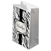 Cute Zebra Print Klein Cadeauzakje (Achterkant Gekanteld)