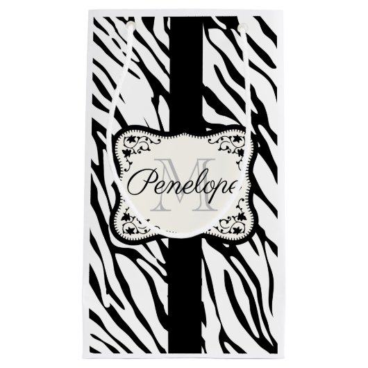 Cute Zebra Print Klein Cadeauzakje (Voorkant)