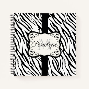 Cute Zebra Print Notitieboek