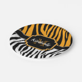 Cute Zebra Print Papieren Bordje (Gekanteld)