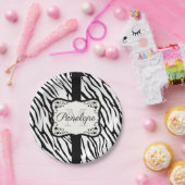 Cute Zebra Print Papieren Bordje (Feest)
