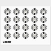 Cute Zebra Print Ronde Sticker (Vel)