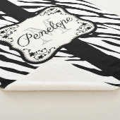 Cute Zebra Print Sherpa Deken (3/4)