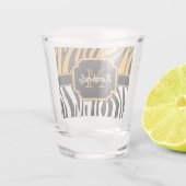 Cute Zebra Print Shot Glas (Achterkant)