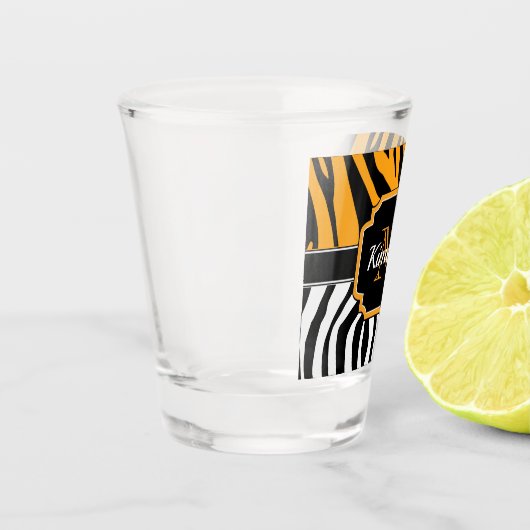Cute Zebra Print Shot Glas (Links)